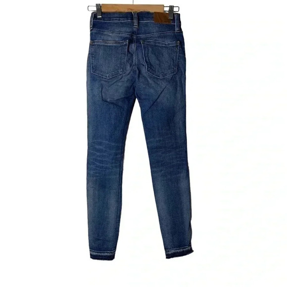 Madewell 9” High Rise  Skinny Jeans in York Wash Rip and Repair Edition Size 25 - Picture 7 of 10